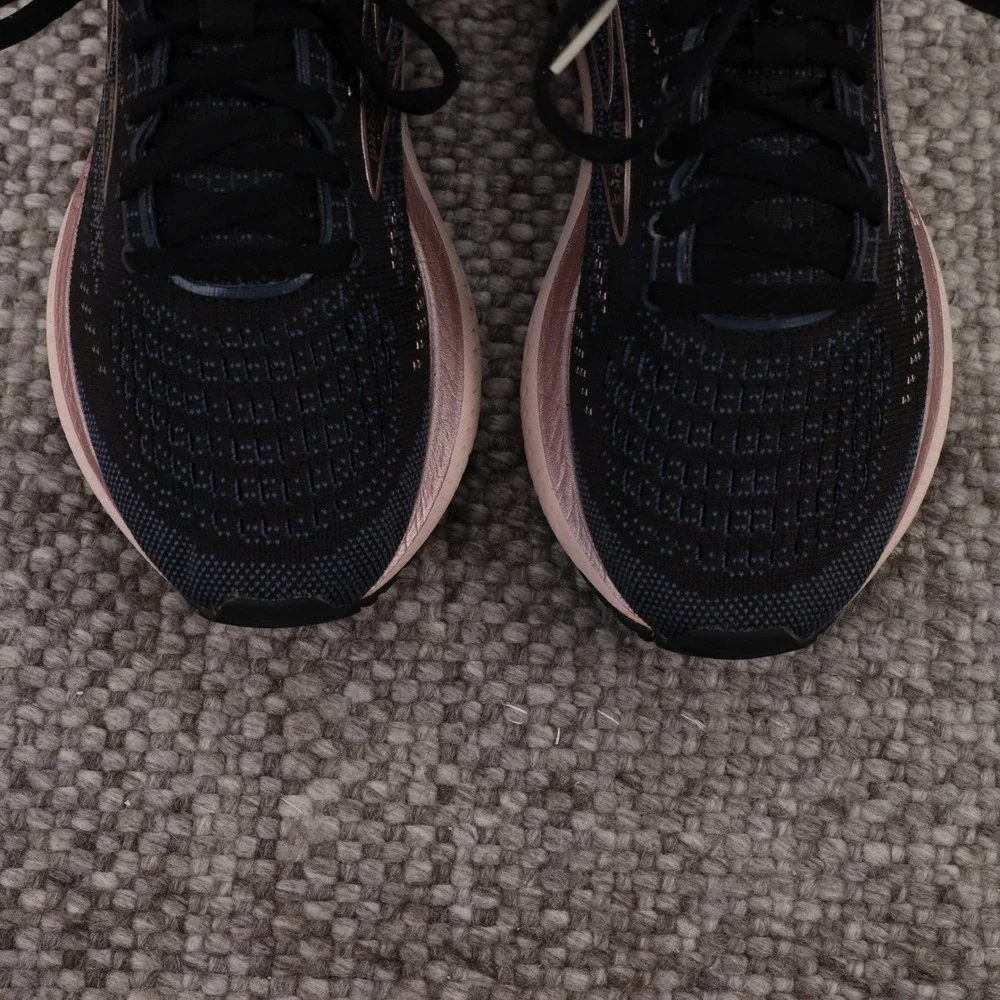 Brooks Glycerin GTS 19 Womens Running Shoes Navy Rose Gold 1203441B074 Size 8